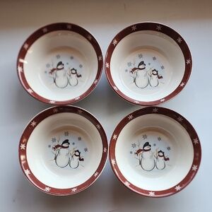 Royal Season, Festive Snowman Bowls Set of 4